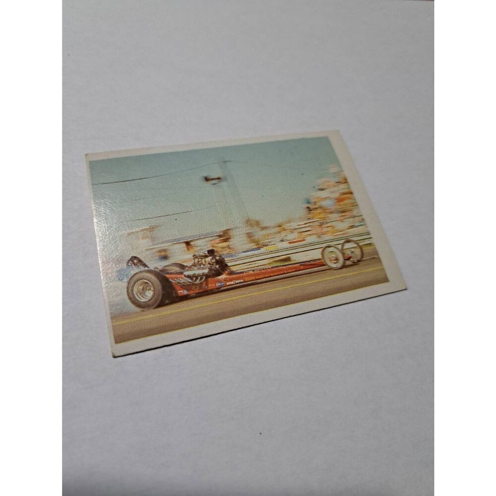 Vintage 1971 Ma Pa Hoovers Top Fuel Dragster Race Car Fleer Trading Card AHRA